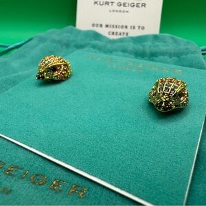 Kurt Geiger Rainbow Pave Eaglehead Earrings with Dust Bag NWT